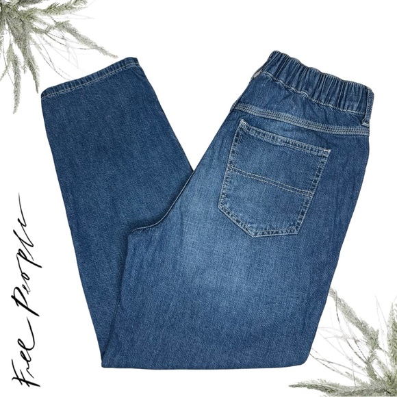 ❌SOLD❌ Free People Chloe Baby Barrel Jeans High Waist Straight Leg Blue Small S - Picture 4 of 17